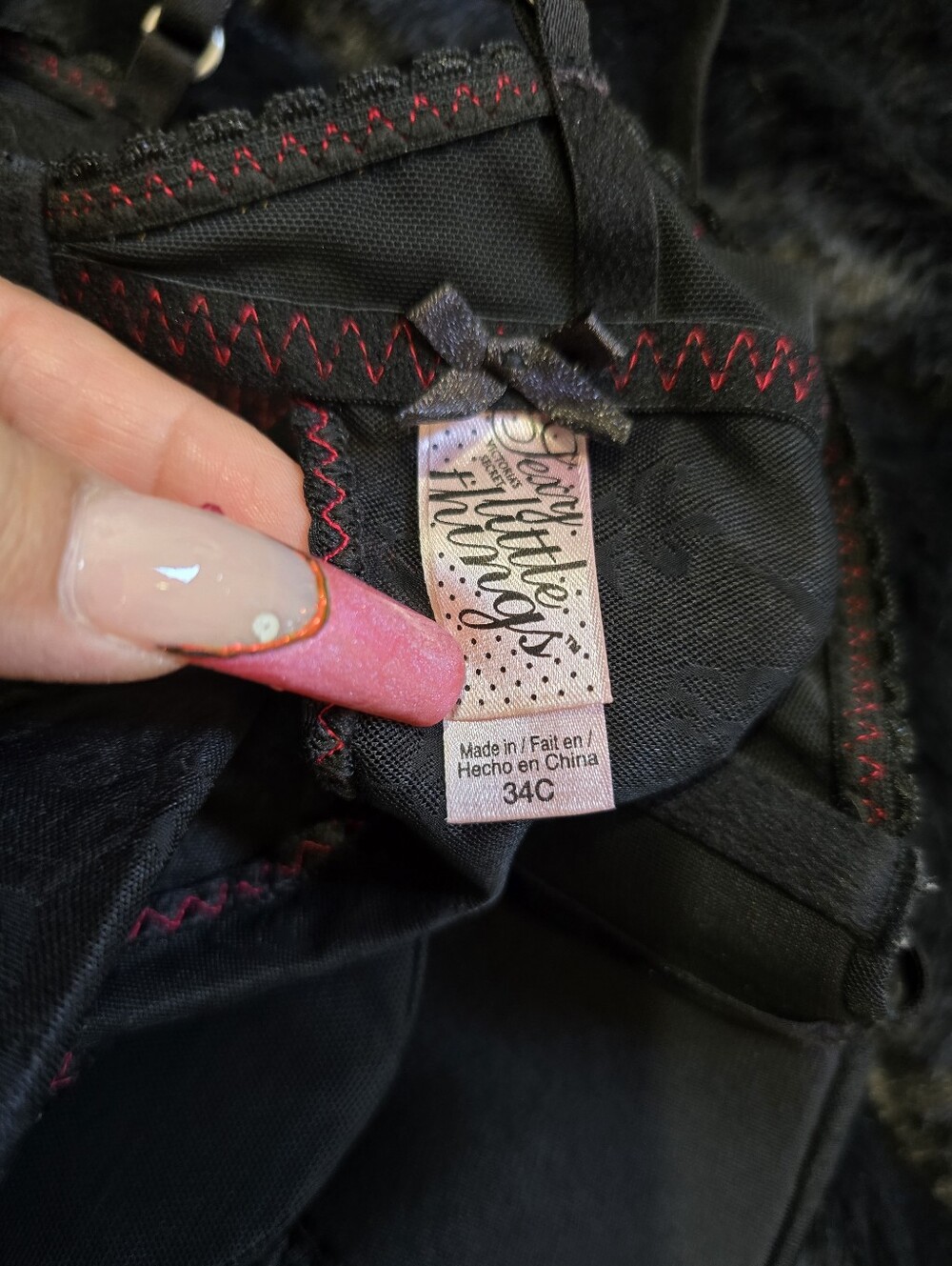 Victoria's Secret Black Chemise with Red Bow Detail - Picture 5 of 5
